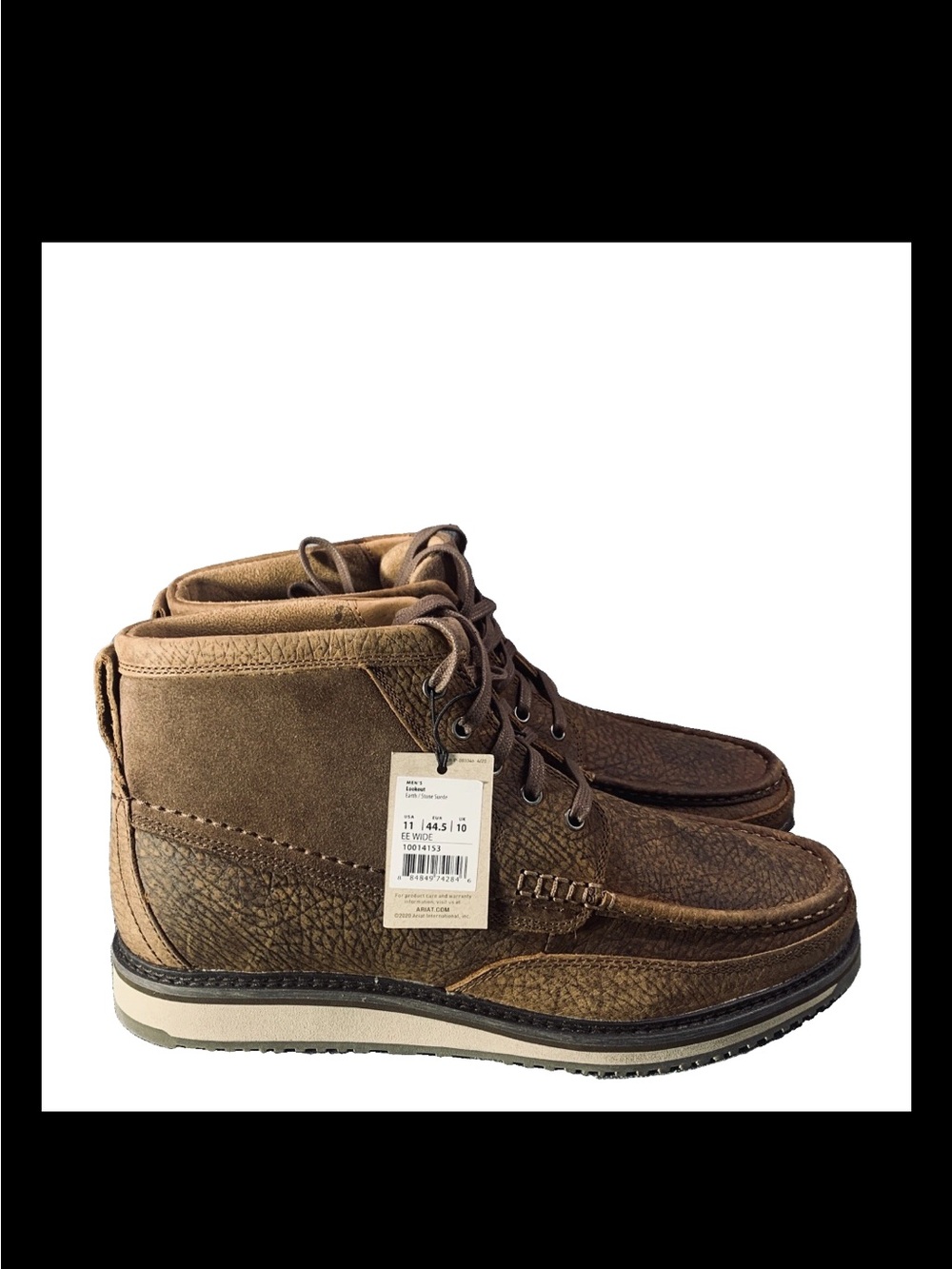 Ariat Lookout Brown Suede Chukka Ankle Boots Men Size US 11 EE Wide 10014153